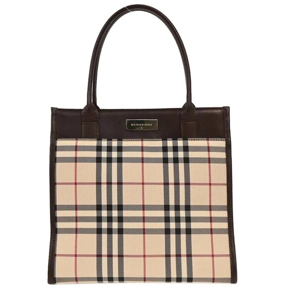 Burberry Beige Burberry Check Handbag 177287 - Picture 1 of 10
